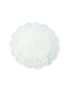 250 Pcs - Dentelle papier blanc ronde - Diam: 25 cm, épaisseur fine