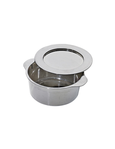 24 Pcs - Mini chaudron plastique PS argenté - Diam: 6,9 cm, Hauteur: 3,4 cm