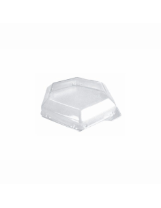 100 Pcs - Couvercle PET transparent "Deva" - 10 cm x 5 cm x 2,7 cm