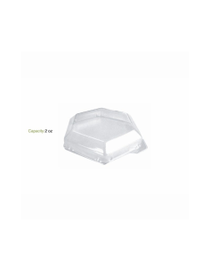 100 Pcs - Couvercle PET transparent "Deva" - 10 cm x 5 cm x 2,7 cm 2