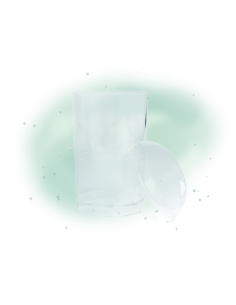 200 Pcs - Couvercle transparent plastique PET - Hauteur: 10 mm 2