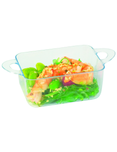 24 Pcs - Mise en bouche plastique PS verte - 75 ml, 9,6 x 5 cm, Hauteur: 3,5 cm 2