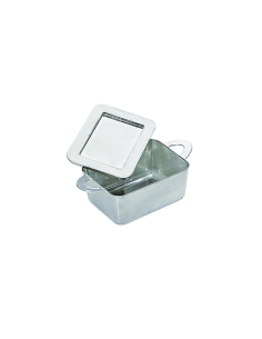 24 Pcs - Mini marmite plastique argentée "Loukia" - 9,5 x 5,3 x 3,5 cm