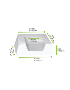 180 Pcs - Boîte pâtissière blanche avec fenêtre - 14 x 14 cm, Hauteur: 4 cm 2