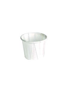 250 Pcs - Pot papier plissé blanc - 14 ml, Diam: 3,7 cm, Hauteur: 2,8 cm