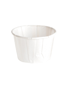 200 Pcs - Pot papier plissé blanc avec boîte distributrice 60 ml Diam: 5,4 cm 5,4 x 4 x 3,5 cm