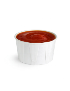 250 Pcs - Pot papier plissé blanc - 95 ml, Diam: 6,5 cm, Hauteur: 3,7 cm 2