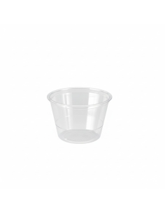 125 Pcs - Pot plastique PET transparent - L: 7,4 cm, H: 4,4 cm, résistant