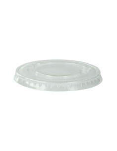 125 Pcs - Couvercle plat transparent en plastique PET - H8 mm