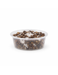 100 Pcs - Pot plastique PS translucide rond - 80 ml, Diam: 7,4 cm, Hauteur: 3,2 cm 2