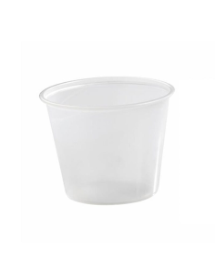 100 Pcs - Pot plastique PS translucide - 150 ml, Diam: 7,4 cm, Hauteur: 5,9 cm