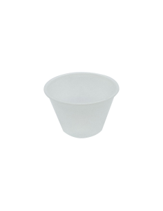 2500 Pcs - Pot à sauce rond transparent en plastique - 74 ml, Hauteur: 40 mm