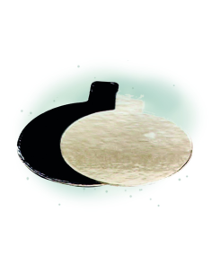 200 Pcs - Rond carton double face or/noir - Diam: 8 cm 2