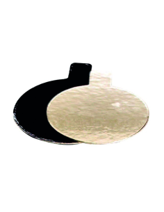 200 Pcs - Rond carton double face or/noir - Diam: 8 cm