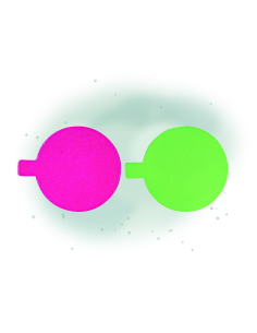 200 Pcs - Rond carton anis/fushia - Diam: 8 cm, double face, coloré 2