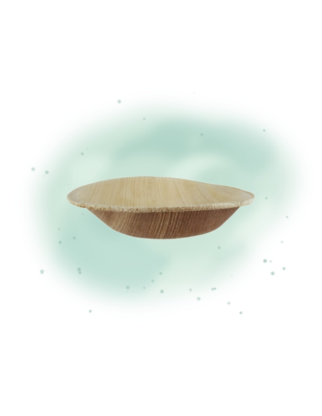 25 Pcs - Coupelle ronde en palmier - 100 ml, Diam: 10 cm, Hauteur: 2 cm