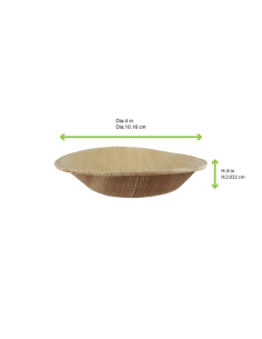 25 Pcs - Coupelle ronde en palmier - 100 ml, Diam: 10 cm, Hauteur: 2 cm 2