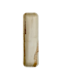 10 Pcs - Plateau rectangulaire en palmier - 32,5 x 9 cm x 2,5 cm