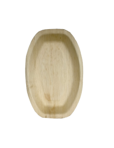 10 Pcs - Plateau ovale en palmier - 36 x 24 cm x 2,7 cm