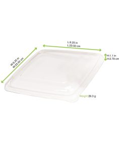 50 Pcs - Couvercle PET transparent - Diam: 23,5 cm, Hauteur: 2,8 cm 2