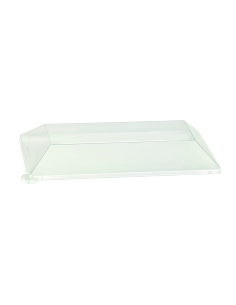 25 Pcs - Couvercle RPET transparent - 27,5 x 14 cm, Hauteur: 3 cm