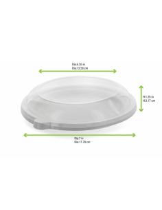 50 Pcs - Couvercle PET transparent - Diam: 15,2 cm, Hauteur: 2,5 cm 2