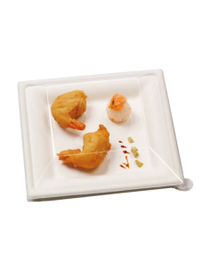 25 Pcs - Couvercle RPET transparent - 20 x 20 cm, Hauteur: 5 cm 2