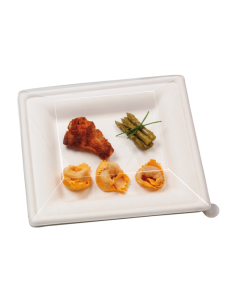 25 Pcs - Couvercle RPET transparent - 26 x 26 cm, Hauteur: 5 cm 2