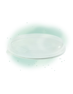 25 Pcs - Couvercle oval PET transparent - 26 x 19 cm, Hauteur: 4 cm 2