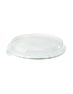 25 Pcs - Couvercle oval PET transparent - 26 x 19 cm, Hauteur: 4 cm