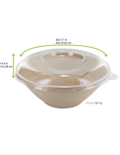 125 Pcs - Couvercle RPET transparent - Diam: 19,6 cm 2