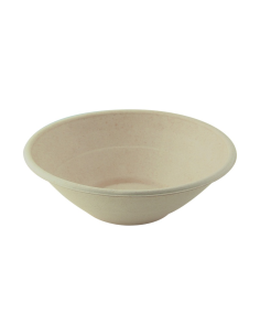 125 Pcs - Bol rond en pulpe brun Poke - Ø19,6 cm, Hauteur: 6,3 cm