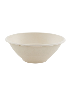 125 Pcs - Bol rond brun en pulpe "Poke" - 1200 ml, Diam: 19,6 cm, Hauteur: 7,6 cm