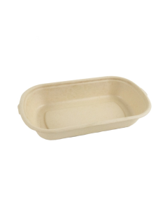 50 Pcs - Boîte rectangulaire brune "Eco-Rec" - 500 ml, 19,5 x 11,6 x 3,5 cm