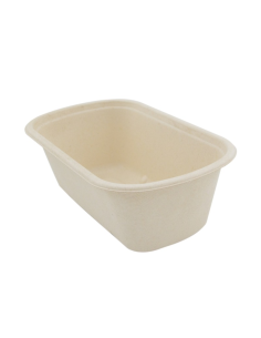 125 Pcs - Boîte rectangulaire brune en pulpe - 1350 ml, 23 x 13,5 x 7,7 cm