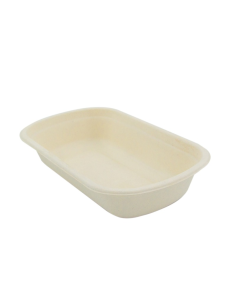 125 Pcs - Boîte rectangulaire brune en pulpe - 750 ml, 229 x 134 mm, Hauteur: 44 mm
