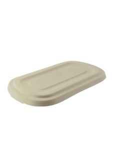 125 Pcs - Couvercle rectangulaire en pulpe brun - 26,9 x 13,9 cm x 1,6 cm