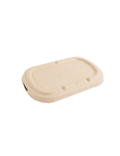 50 Pcs - Couvercle rectangulaire brun en pulpe - 20,5 x 12,3 cm x 1,5 cm