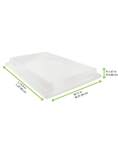 10 Pcs - Couvercle plat transparent en PET - 380 x 280 mm, Hauteur: 40 mm 2