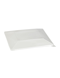 10 Pcs - Couvercle plastique PET transparent - 21 x 21 cm, Hauteur: 4 cm
