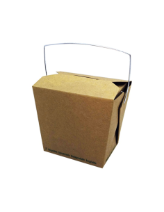 50 Pcs - Boîte carton kraft carré - 450 ml, 9,5 cm x 7,3 cm x 9 cm
