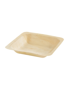 50 Pcs - Assiette carrée en bois "Scandinavie" - 14 x 14 cm, Hauteur: 2,5 cm