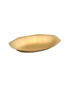 25 Pcs - Assiette ovale en bois "Scandinavie" - 19,5 x 12,5 cm, Hauteur: 2,5 cm