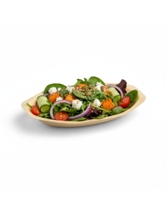 25 Pcs - Assiette ovale en bois "Scandinavie" - 19,5 x 12,5 cm, Hauteur: 2,5 cm 2