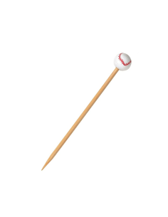 100 Pcs - Pic bambou décor baseball - 12 cm, Écologique