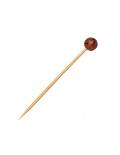 100 Pcs - Pic bambou décor basketball - 12 cm