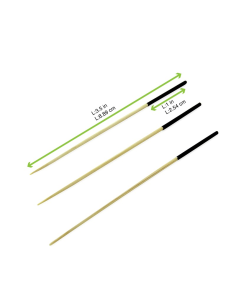 100 Pcs - Pic bambou noir - 9 cm, Idéal pour cocktails et hors-d??uvre 2