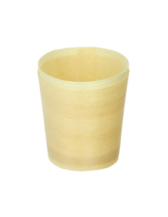 50 Pcs - Mini gobelet bois - Ø45mm, Hauteur: 45mm, Idéal pour événements horeca