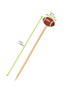 Pic bambou décor football 12 cm x 100 unités 2