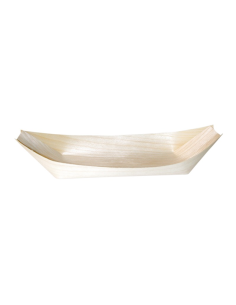 50 Pcs - Barquette bateau en bois - 24,5 cm, 11,5 cm, Hauteur: 2,7 cm